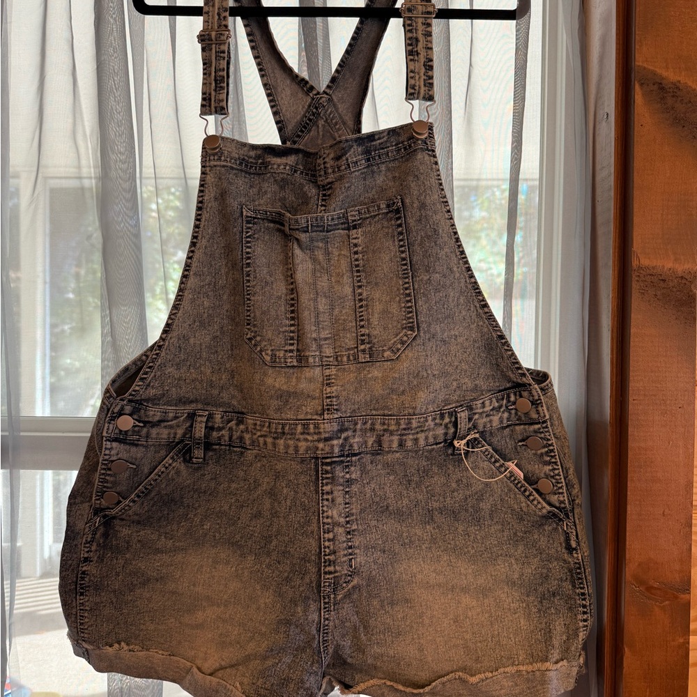 Denim Overall Shorts